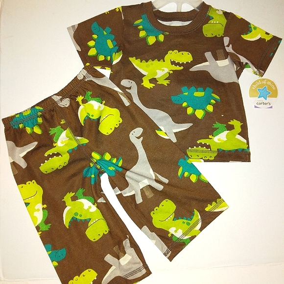NWT☆Child Of Mine☆By CARTER'S☆Boy's Dinosaur 2pc Pajama Set☆12M - Picture 2 of 8